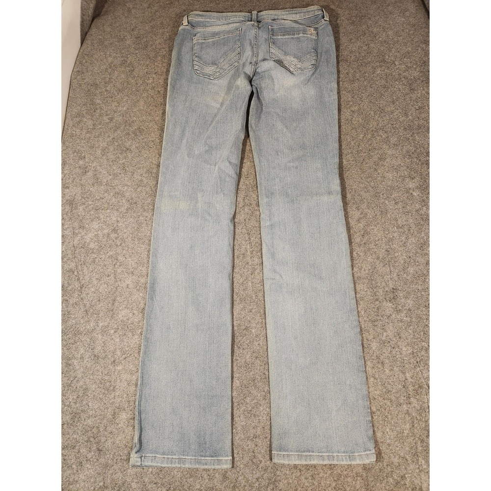 Vintage Y2K Guess Jeans Womens 31 Light Wash Mid Rise Straight Stretch Denim Fox - Picture 10 of 11
